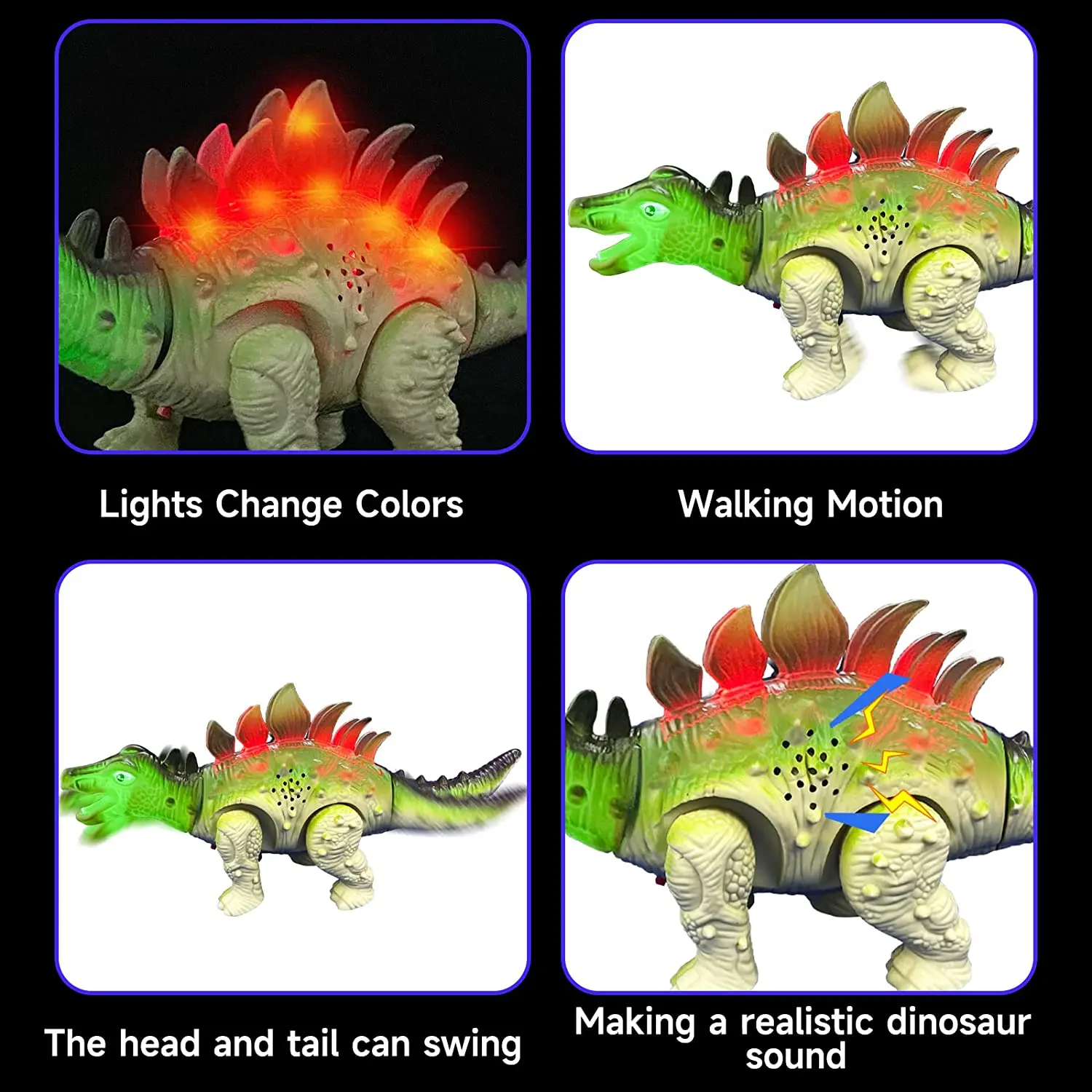 Juguete eléctrico interactivo de dinosaurio T-Rex que camina y camina para niños, juguete de regalo de animales de dinosaurio que camina