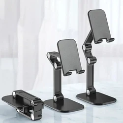 Foldable Desk Mobile Phone Holder Bracket For iPhone 15 iPad Tablet Flexible Lazy Desktop Adjustable Live Cell Phone Stand Mount