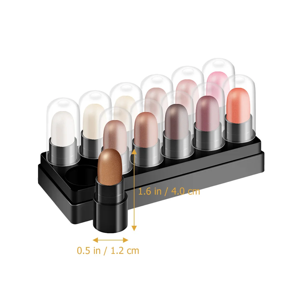 Juego de 12 Uds de barras de sombra de ojos, lápiz de sombra de ojos en crema colorido, resistente al agua, a prueba de sudor, fácil mezcla, herramienta de maquillaje de larga duración