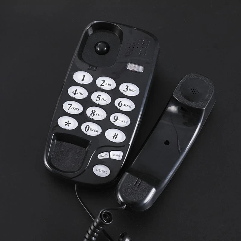 G6DC KXT-580 Big Button Corded Phone Telephones Landline Phone with Call Light Redial Pause Support Wall Mount or Desk Phone