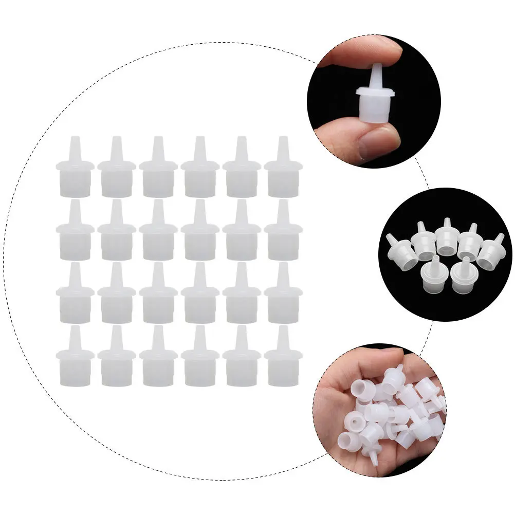 100 Stuks Lijm Fles Stekkers Wimper Extension Tips Abs Duurzaam Lash Lijm Vervanging Caps Voor Thuis Craft Gebruik Wimper Flessenstop