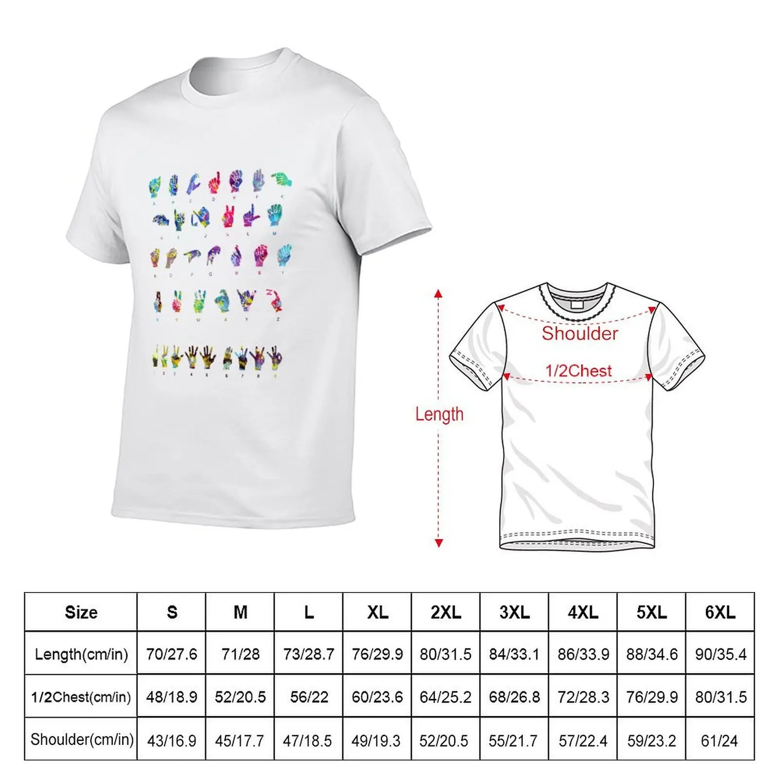 Sign Language Alphabet T-Shirt funny costumes customs design your own mens cotton t shirts