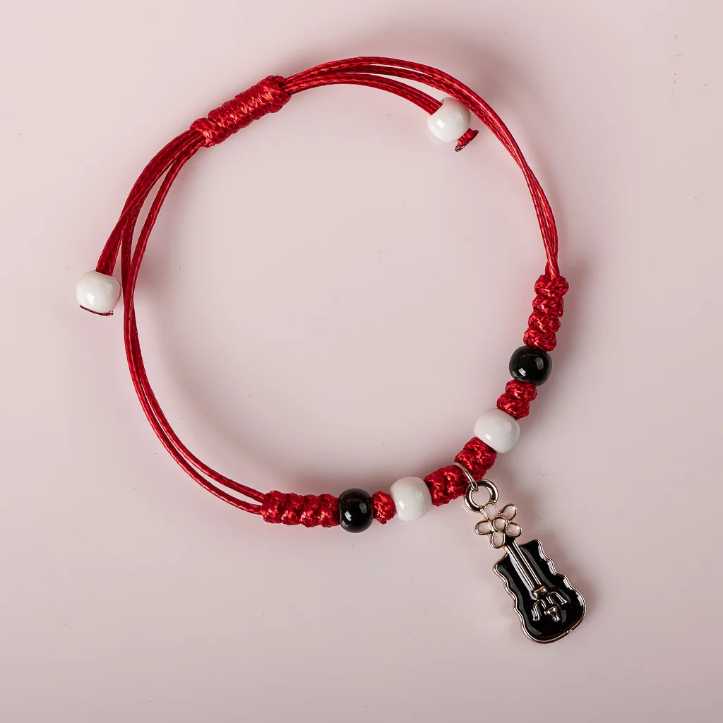 Cute Metal Drip Glaze Pendant Bracelet Hand-Wowen Gift Bracelets Bangles For women Girl Children Fashion jewelry  #XN011