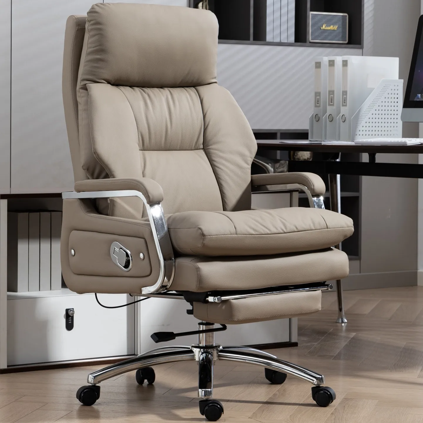 Leather boss chair office seat computer chair home seat office chair comfortable sedentary sofa business