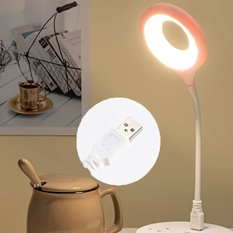 Portátil USB Reading Night Lamp, Lâmpada de livro LED, Cor branca, Lâmpada de mesa para laptop, Power Notebook PCBank
