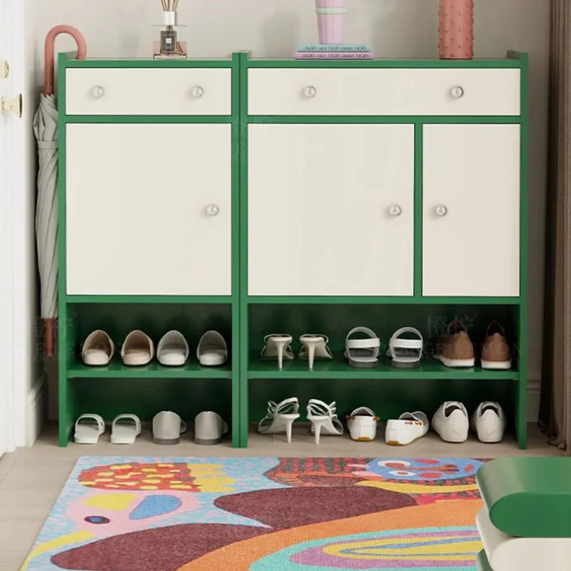 Hallway Storage Shoe Rack Entryway Designs Living Room Cabinet Multifunction Shoe Rack Narrow Vertical Sapateira Home Furniture