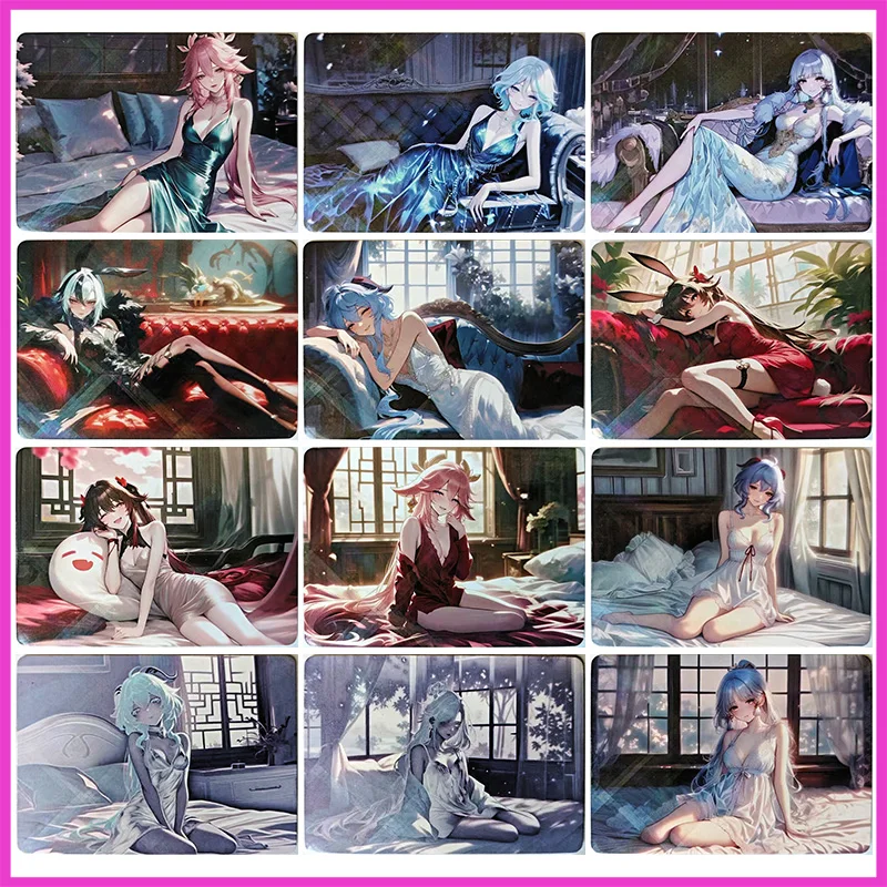 

Аниме История богини Редкие коллекционные карты Яэ Мико Эула Камисато Аяка Ганю Ху Тао Шане Игрушки для мальчиков Подарок на день рождения