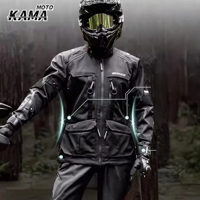 Motorcycle Jacket Rally Suit Winter Windproof Warm Wear-Resistant Moto Jacket With Removable Liner Bike Cycling Fall Protection