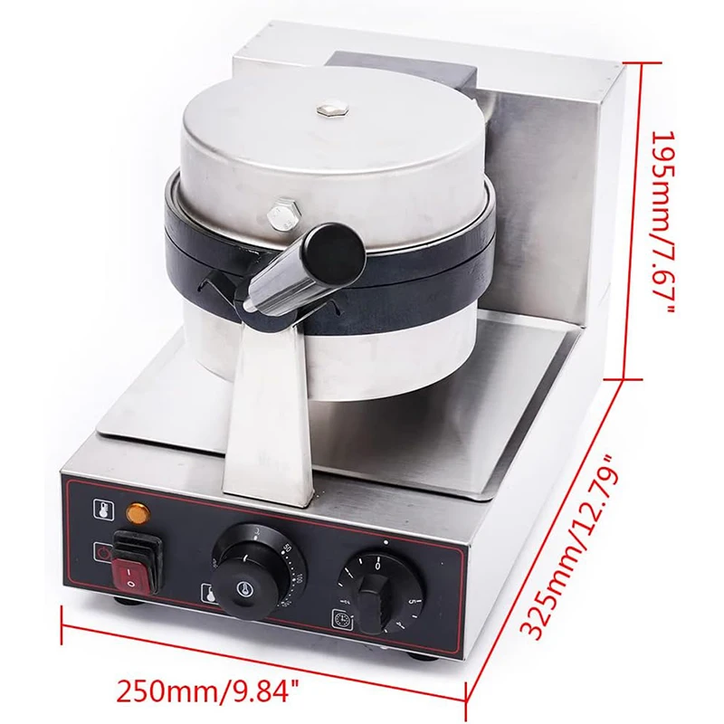 Commercial Adjustable Setting Burger Grill Non-Stick Cast Iron Plates Temperature Control Electric Panini Press Waffle Maker