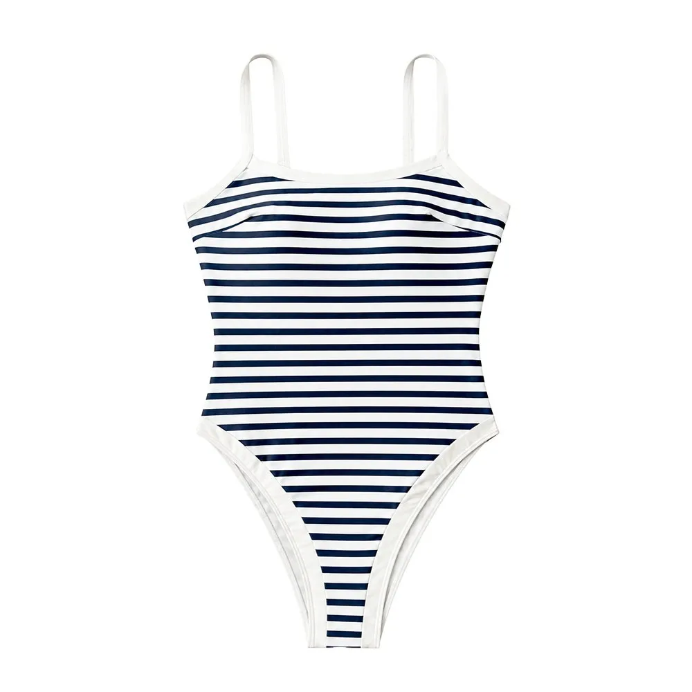 Fashion Vintage Women Swimsuit Sexy Thin Strap Bathing Suit High Cut Padded Swimwear Swimming Pool