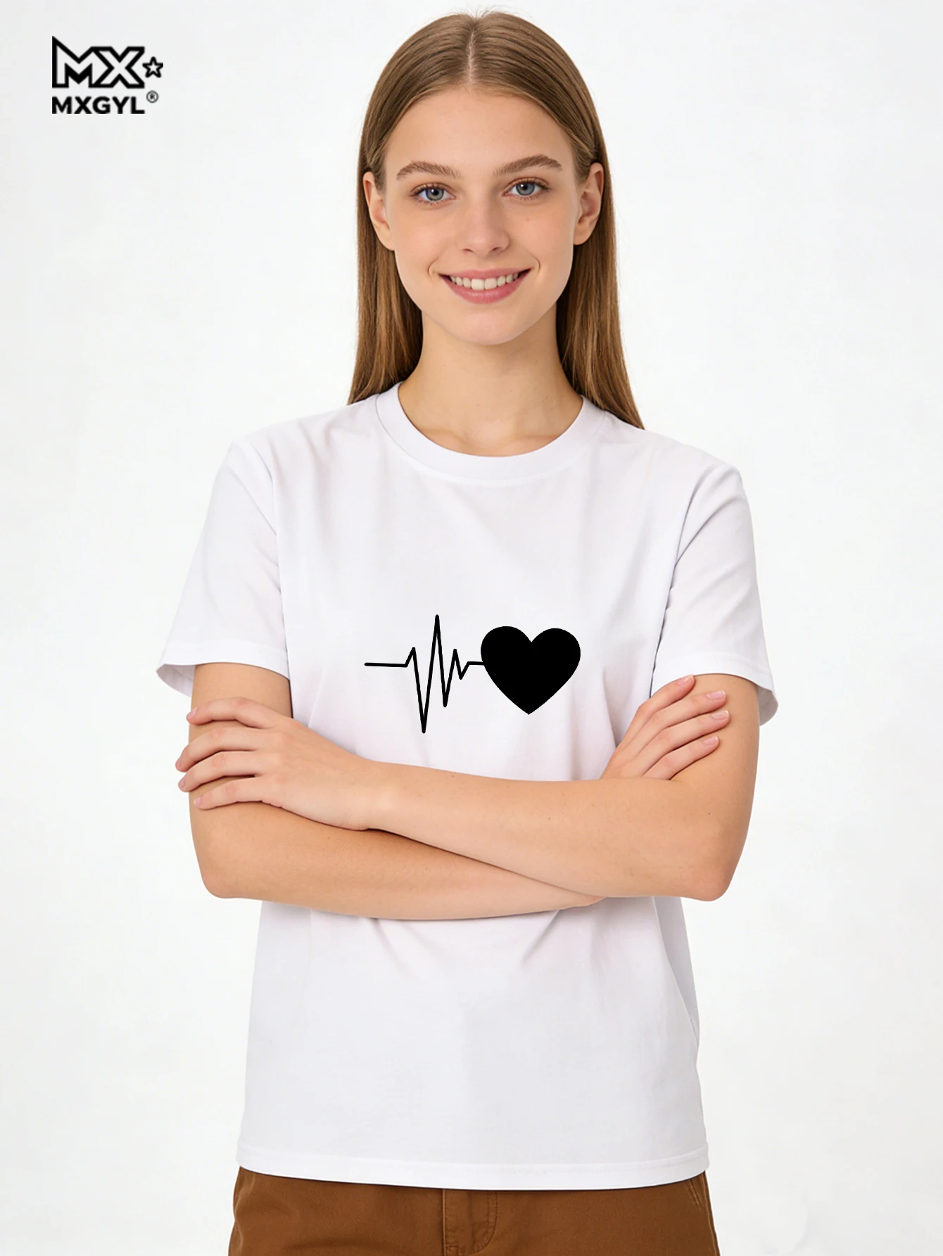 

Футболка с принтом Love Heartbeat, милая футболка для медсестер, забавная футболка для пар, одинаковые футболки в подарок на День святого Валентина