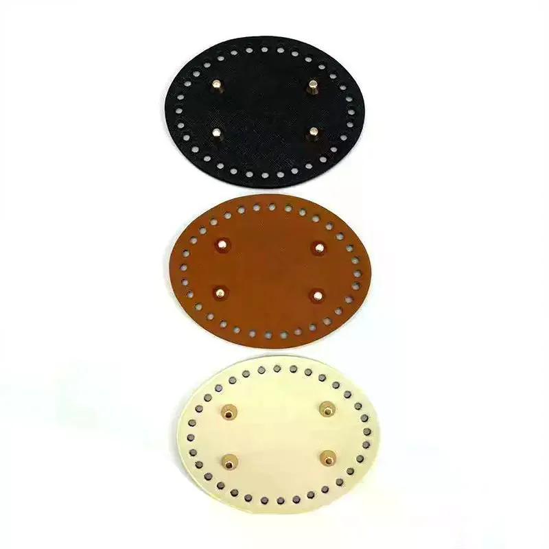 /HTF/Colorful Long PU Leather Bag Bottom Hand-woven Bag Rivets Baseplate For DIY Handbag Cushion Pad Base Accessories 1pc/lot