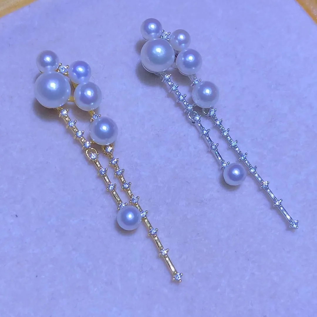 

Wholesale S925 Sterling Silver Pendant Mount Base Mountings Findings Parts Fittings Accessories for 4-7mm Pearls 5pcs/lot