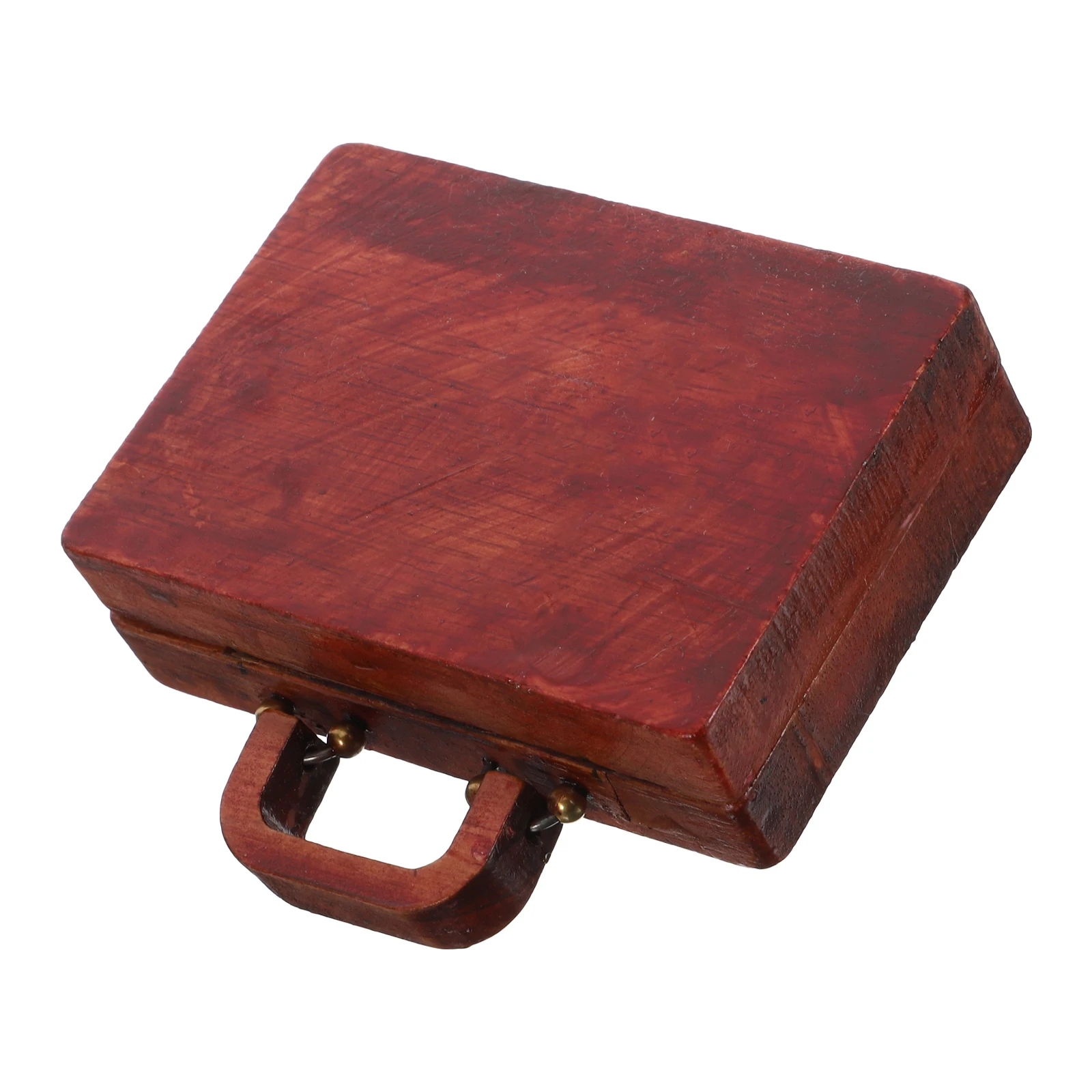 

Mini Stone Storage Box Lightweight Wooden Rock Display Case with Compartments Collectibles Suitcase Practical Storage Solution