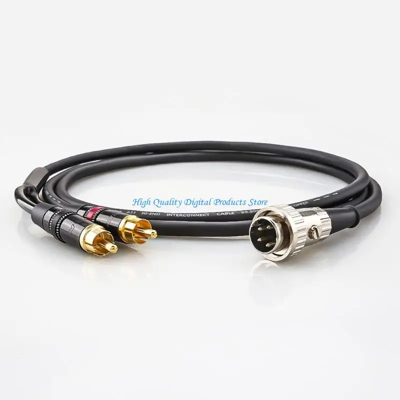 

U2JE 4Pin DIN To 2RCA Auditory Cable High Quality Coppered Cord Flexible