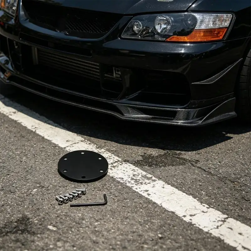  Lightweight Aluminum Steering Wheel Horn Button Cover Plate And 6 Mounting Screws Included