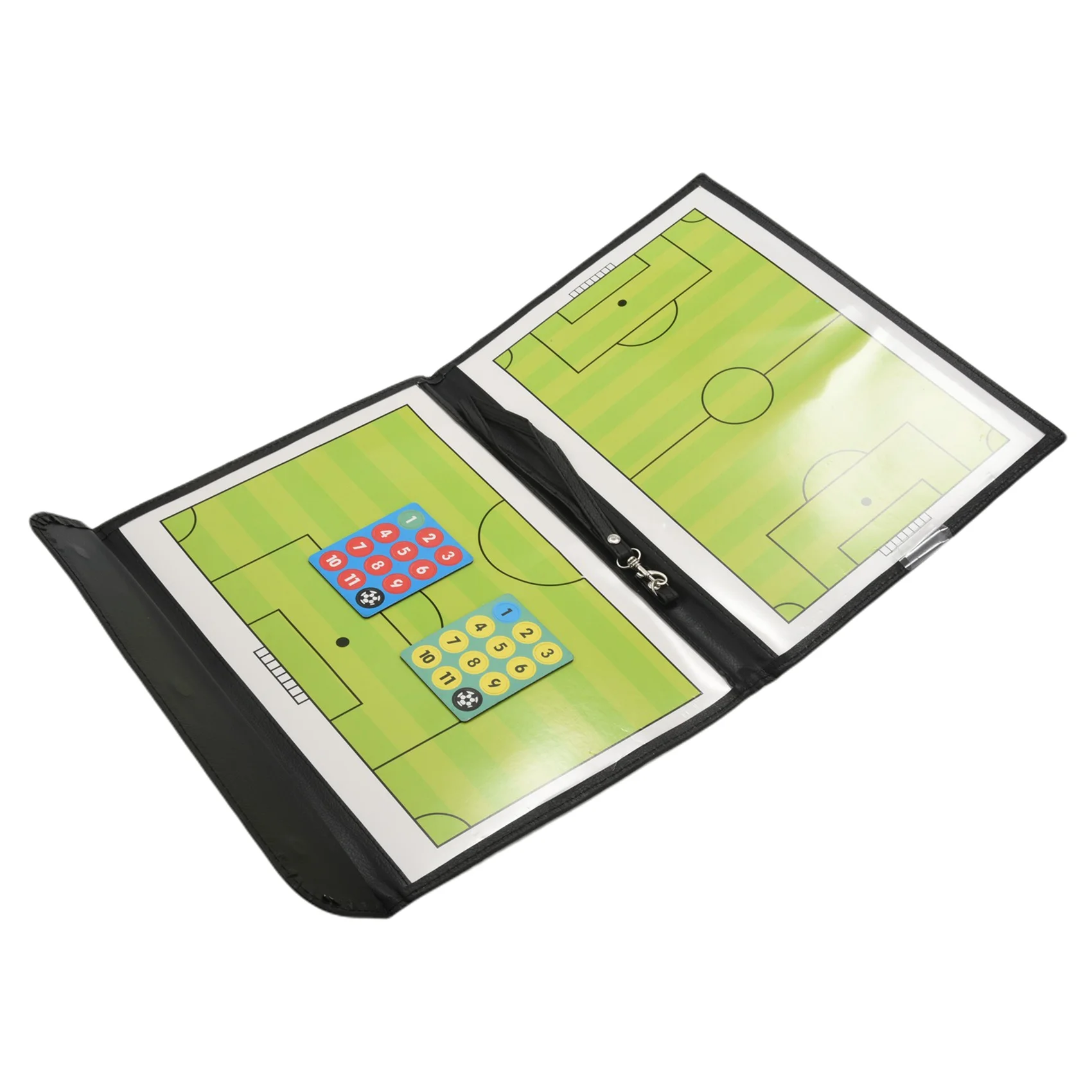 Portable Trainning Assisitant Equipments Football Soccer Tactical Board 2.5 Fold Leather Useful Teaching Board