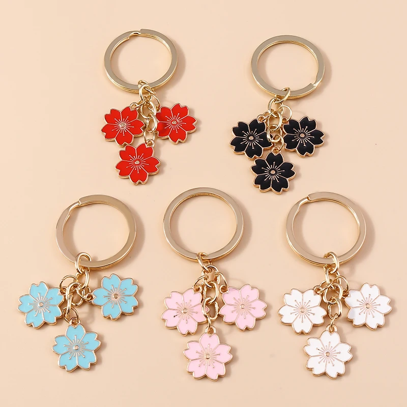 Modische Bunte Blumen-Schlüsselanhänger, Souvenir-Geschenke für Frauen und Männer, Autoschlüssel, Handtaschen- und Geldbörsenanhänger, DIY-Schmuckzubehör – Detail 16