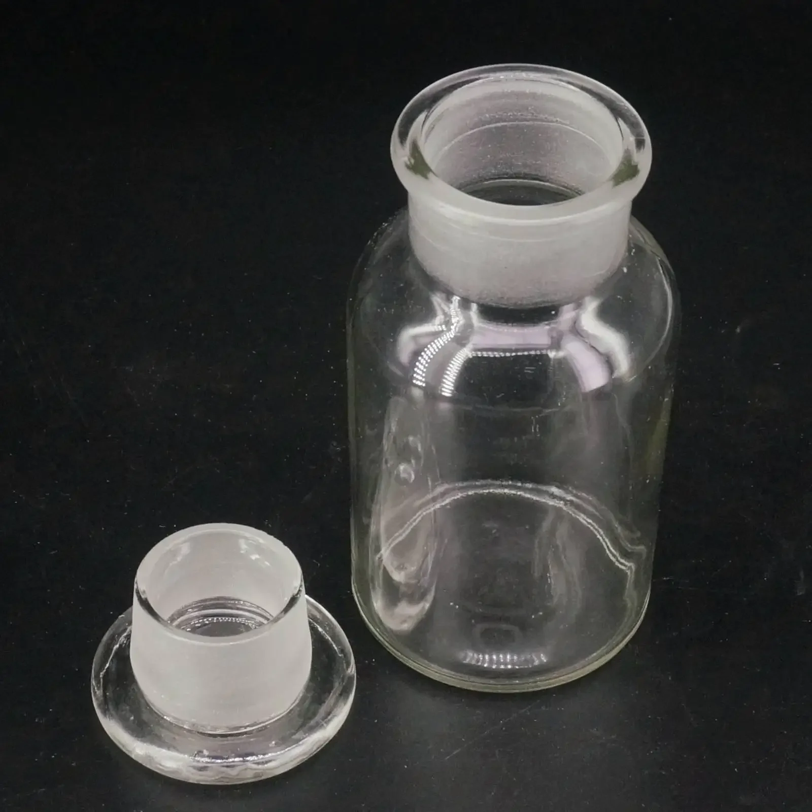 125ml Clear Glass Jar Wide Mouthed Reagent Bottle Chemical Experiment Ware Medicine Bottle