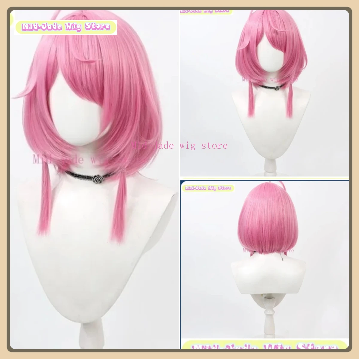 

Mid-jade Wig Store Wuthering Waves Taoqi Cosplay Wig Anime Game Role-playing Halloween Party Synthetic Wig