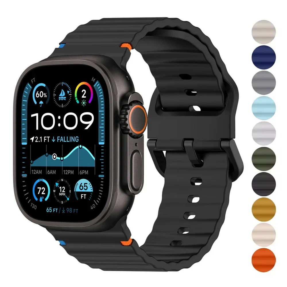 Silikonarmband für Apple Watch Band 44 mm 49 mm 40 mm 45 mm 42 mm 46 mm 38 mm Correa-Armband iWatch Serie 9 8 7 6 SE 10 Ultra 2 Band