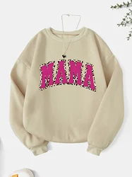 Exquisite letter print sweatshirt crew neck casual sweatshirt for winter & fall women's clothing