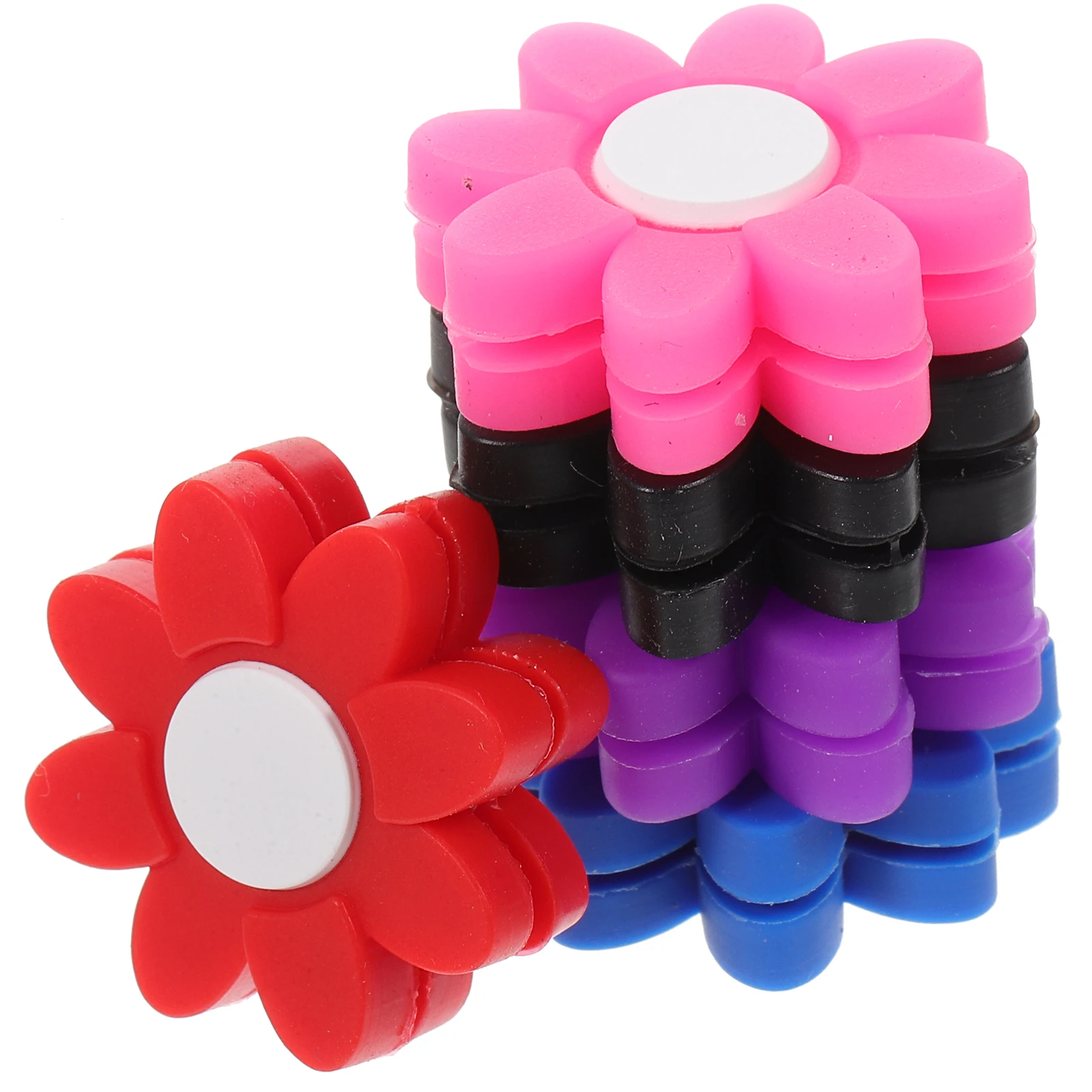 

5Pcs Petal-Shaped Racket Dampener Stylish Tennis Shock Absorber Vibration Control Outdoor Sports Equipment Colorful Flower