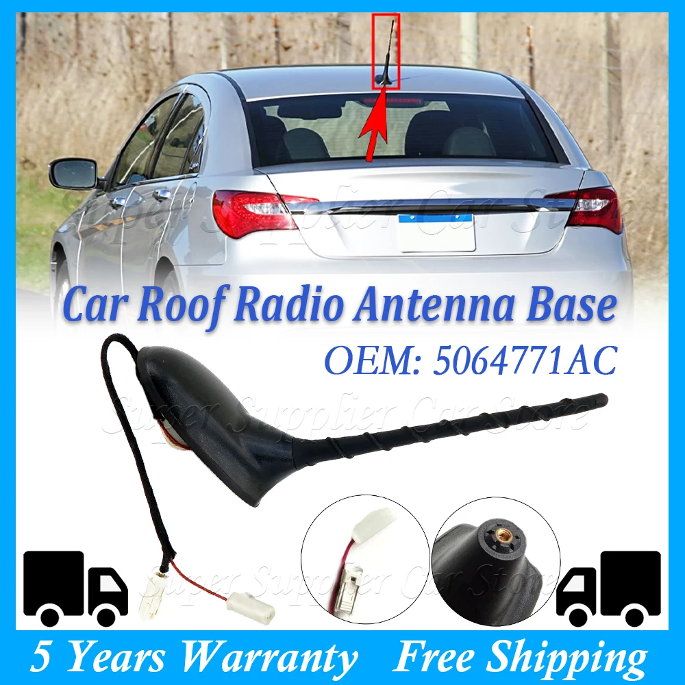 

Автомобильная радиоантенна на крыше, основание антенны и мачта, 8-дюймовая для Jeep GRAND CHEROKEE AM/FM 5064771AC 68297936AA 5064688AA