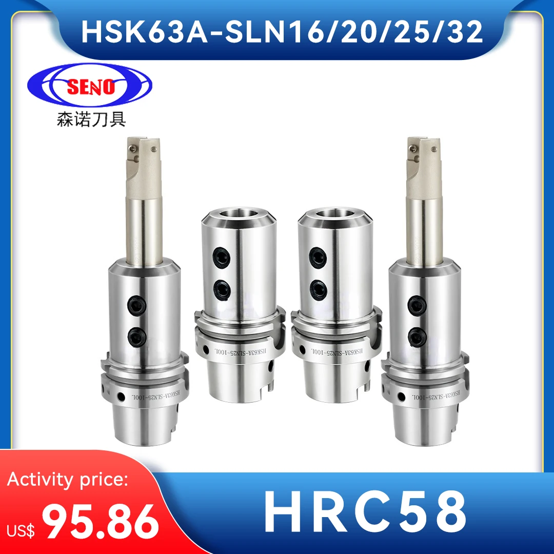 SENO U Drill Side Fixed Tool Holder HSK HSK63A SLN SLN16 SLN20 SLN25 SLN32 UDrill Lathe Tool Holder of Milling Engraving Machine