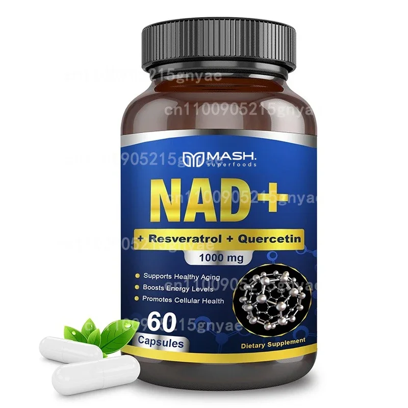 

Highly Absorbed NAD+ Liposome Capsules - Cellular Energy, Healthy Aging | Pure, Non-GMO, Gluten-Free