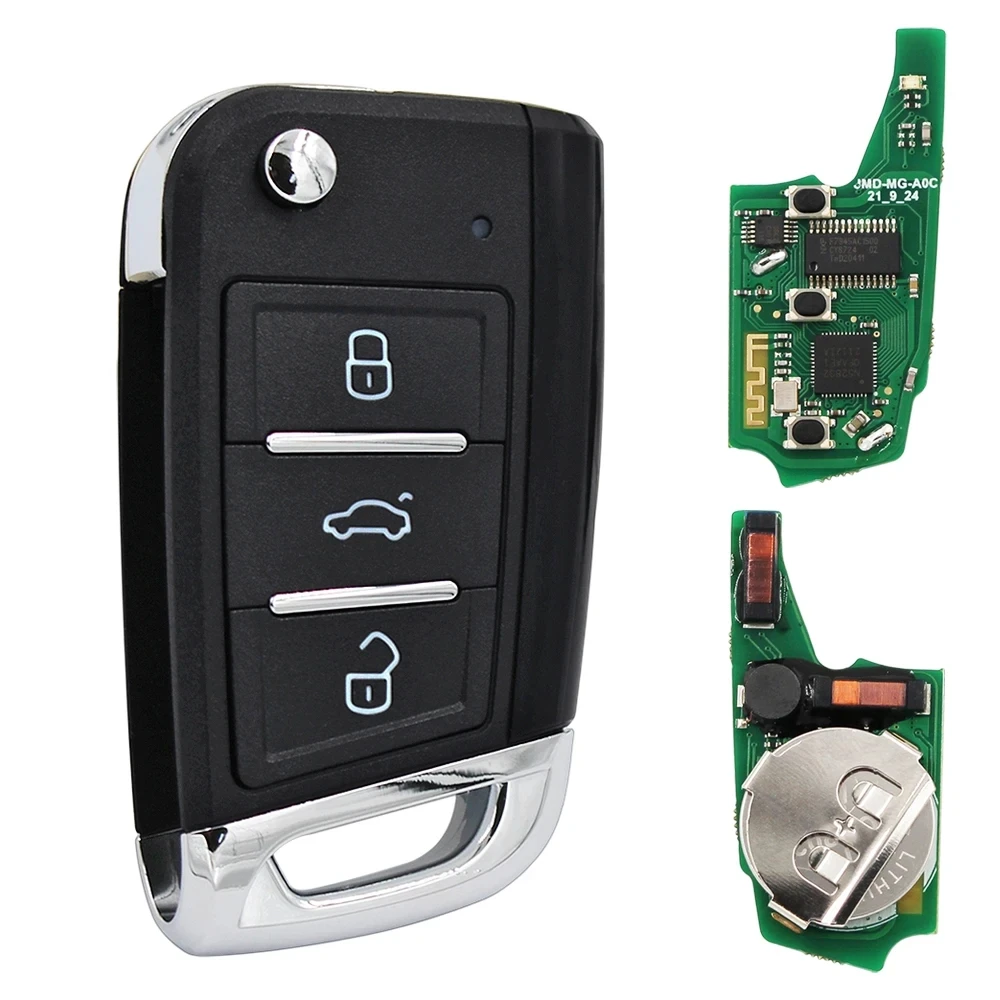 XNRKEY Remote Smart Flip Foldable Key For VW Audi Hyundai Honda Buick Toyota Folding MQB DF B5 A6 DS Style Key 4 In 1