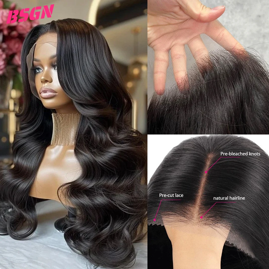 26 28 30inches 13X4 HD lace frontal wigs human hair body wave Lace Frontal Human Hair Wigs For Women 100% human hair pre-cut wig