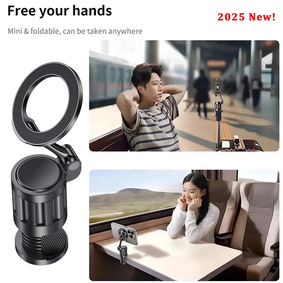 

Новый магнитный держатель для iPhone, крепление для Magsafe Travel, незаменимый аксессуар, складная подставка для громкой связи для iPhone 12-16 Pro Max Xiaomi