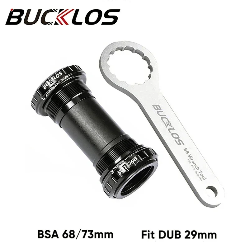 Bucklos Road Bike Bottom Bracket BSA 68/73mm BB DUB Bearing 29mm Spindle Threaded Wrench Tool MTB Mountain Bicycle Bb Parts