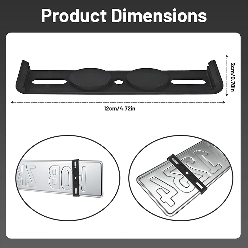 4 Sets License Plate Holder Frameless Universal Number Plate Holder Weatherproof Invisible For All Vehicles And Models Car Parts