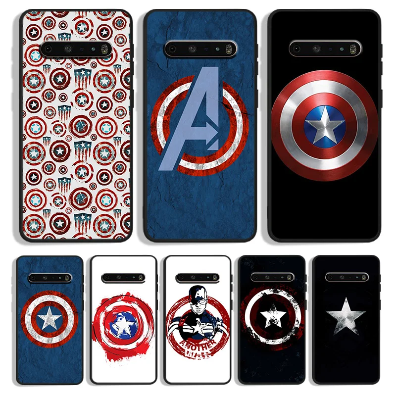 

Marvel Captain America Shield Phone Case For LG K92 K71 K61 K52 K51S K42 K41S K50S K40S K22 Q60 V60 V50S G8X G8S ThinQ Black