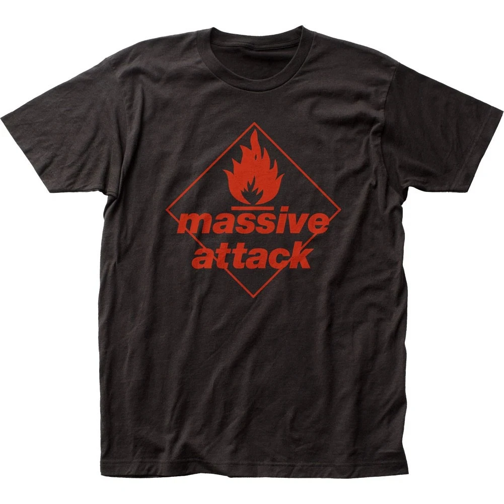 Camiseta de verano para hombre Massive Attack, camiseta de algodón y transpirable, ropa de calle con cuello redondo para hombre, manga corta de gran tamaño