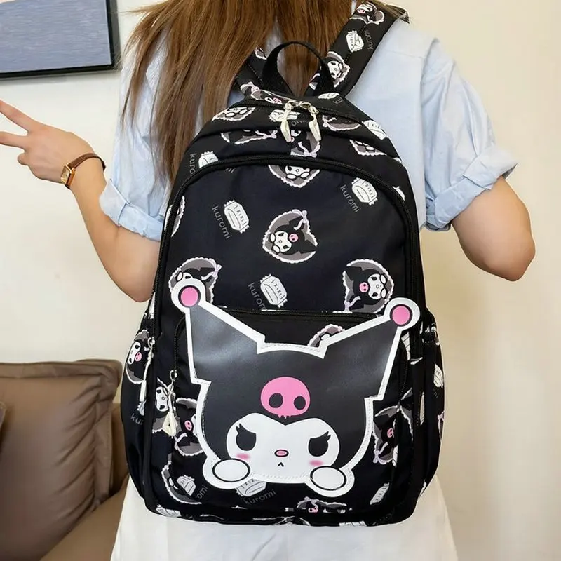 Kuromi Large capacity Waterproof Backpack for School Kawaii Anime cosplay bag Travel Bag School Student girl Gift