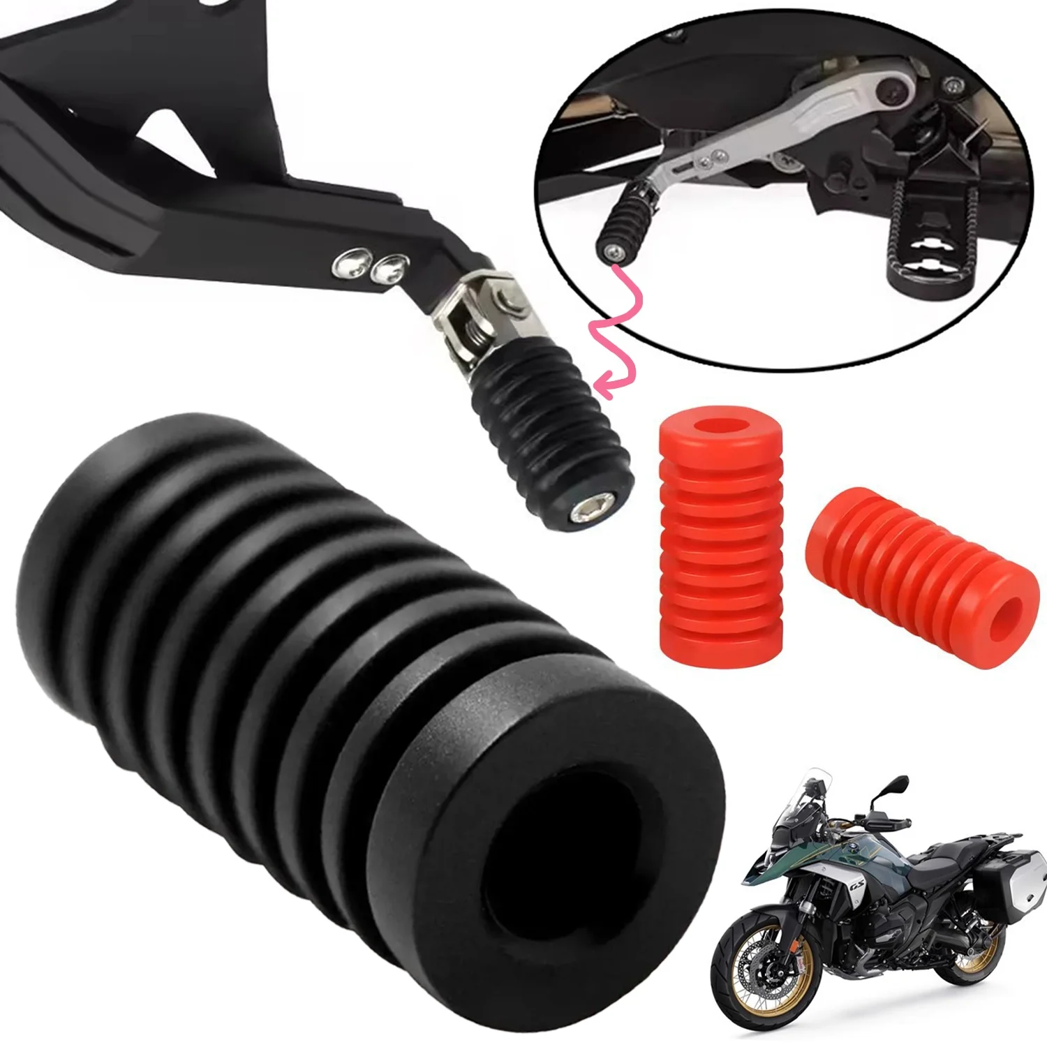 Motorcycle Gear Shift Lever Foot Pad Pedal Rubber Cover Moto Anti-slip Start Foot Pegs Pad For Yamaha Honda Motorcycle Accessory