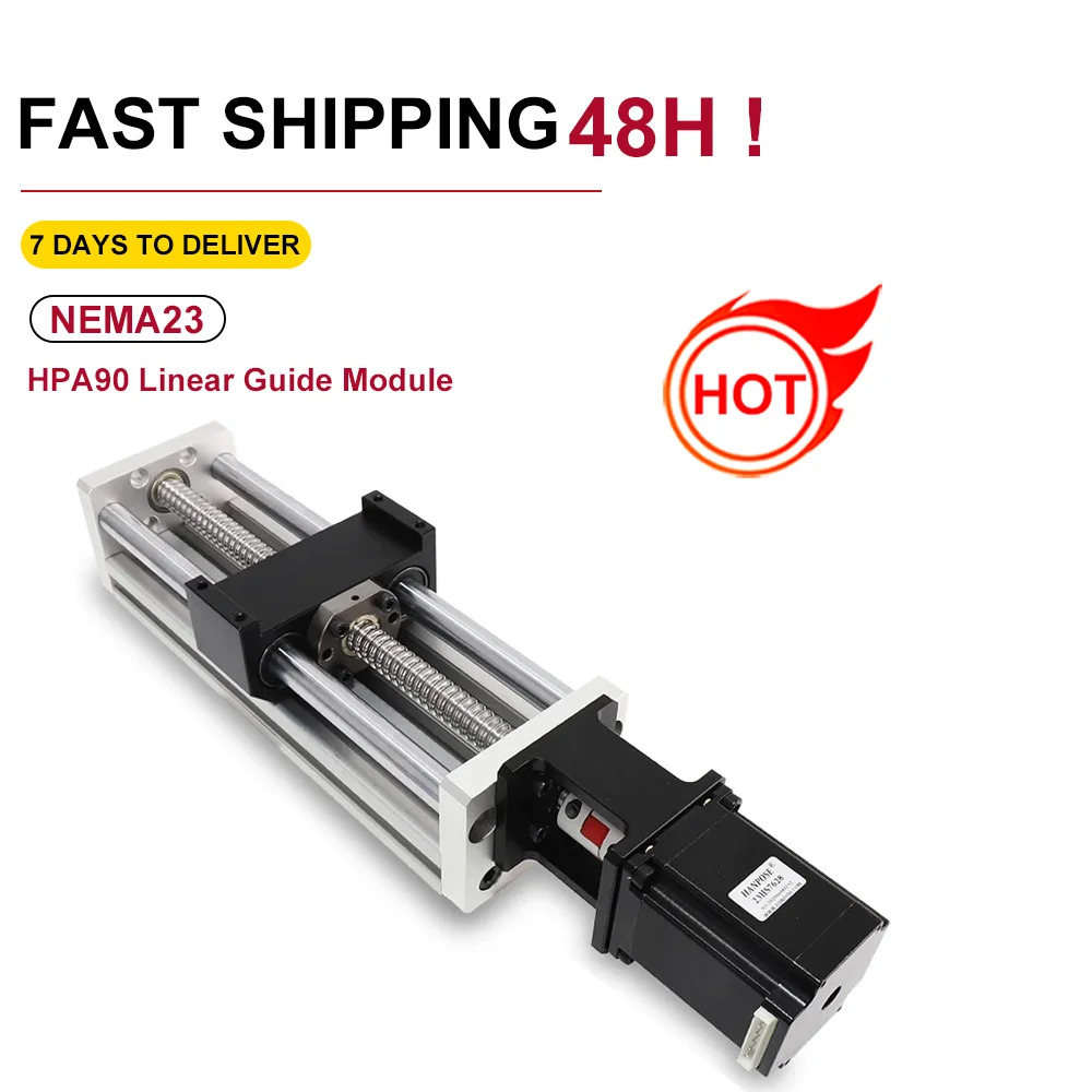 stepper motor nama23 HPA90 Linear guide module 100mm-600mm Travel length Ballscrew SFU1605 1610 1620 Table linear sliding rail