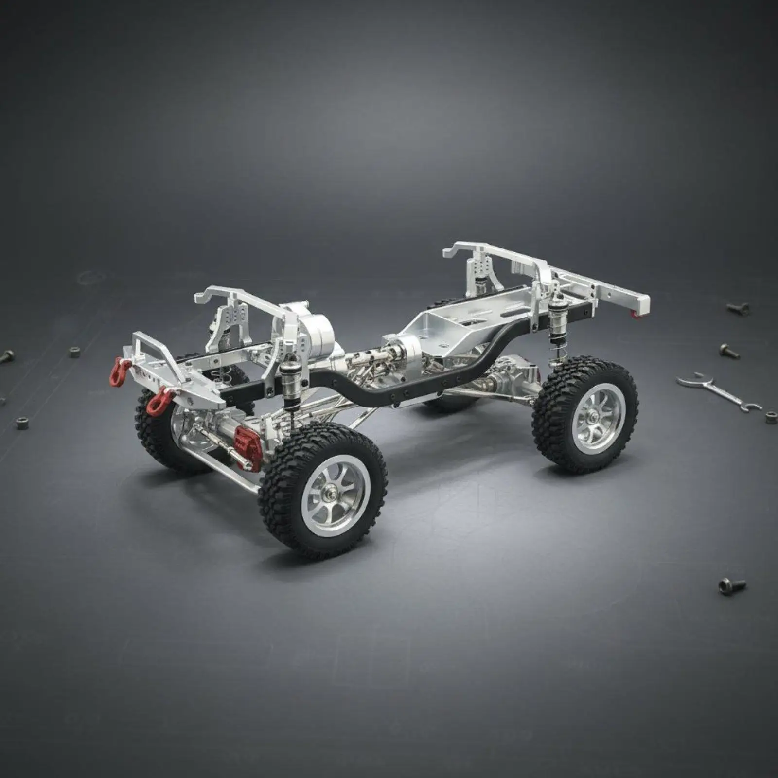 1/12 Scale Metal RC Crawler Chassis Aluminum Alloy Body Metal Chassis Upgrade