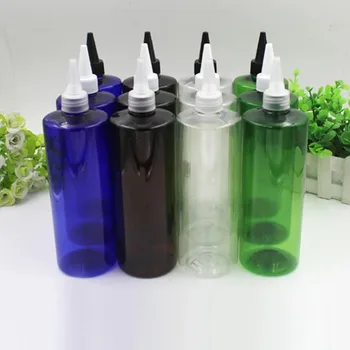 2/10pcs 500ml plastic empty clear PET bottle with sharp cap colorful 500cc cosmetic Toner liquid refillable container