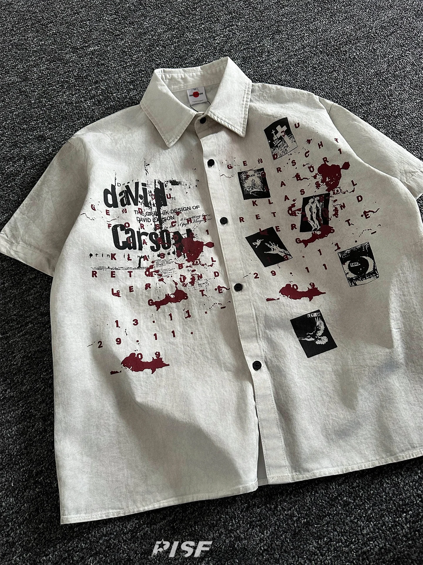 

Cleanfit fiti Print ort Sve Men's irt Spring Summer Loose Fit Soft ell Stand Sle Cotton Linen Casual irt