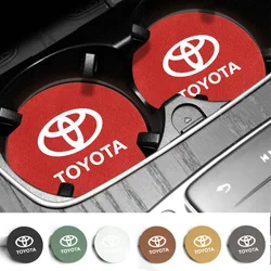 2 adet araba Coaster su bardağı Mat oto İç aksesuar için Toyota TRD Corolla CHR Yaris Auris Rav4 Hilux Prius Avalon taç CROWN