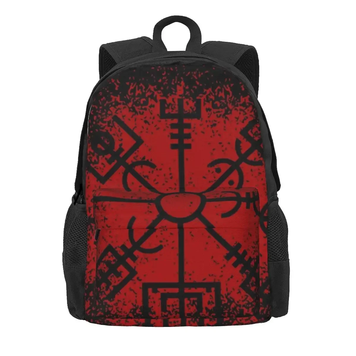 Vegvisir Red Spray Viking Backpacks Boys Girls Bookbag Students School Bags Cartoon Kids Rucksack Laptop Rucksack Shoulder Bag