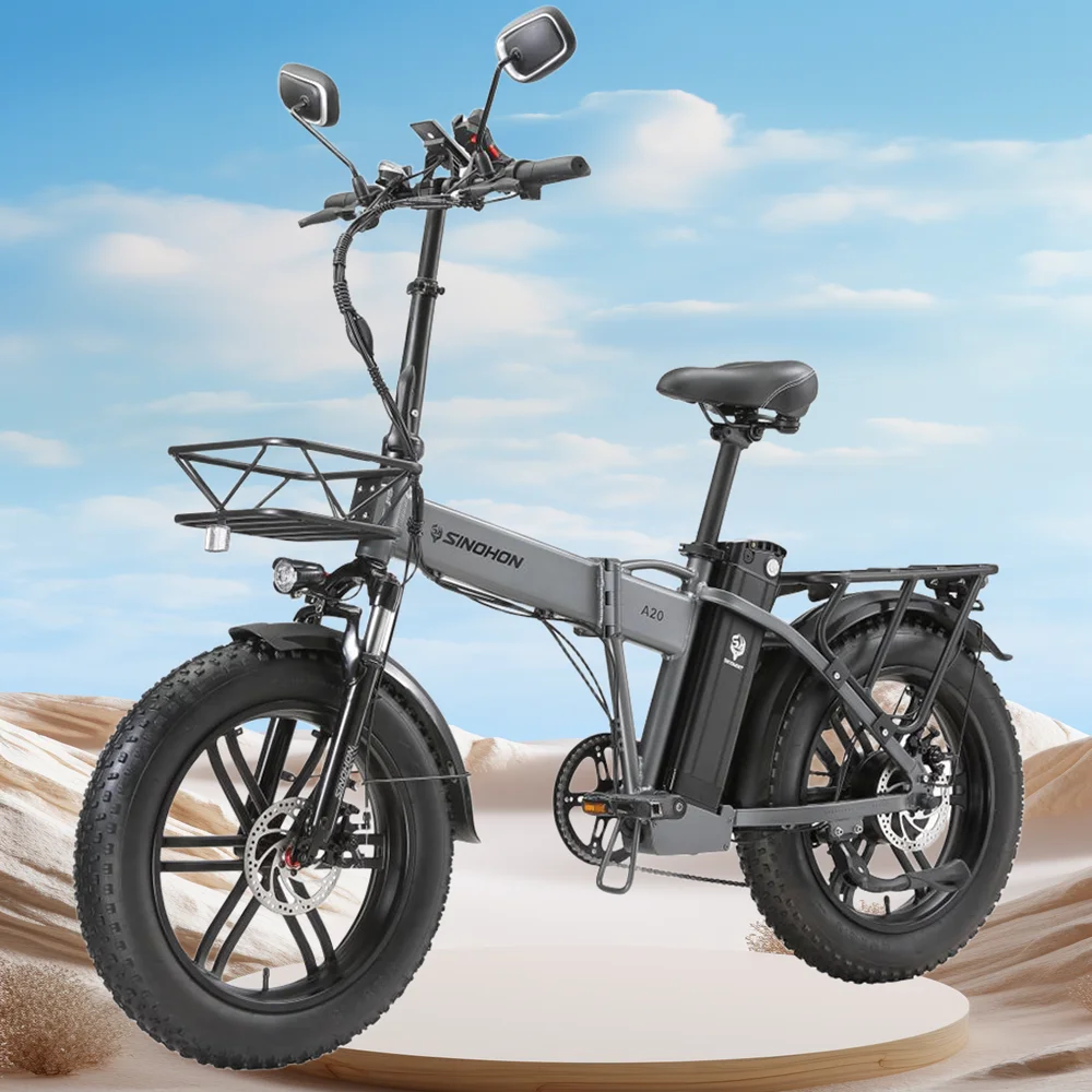 

20'' Adult 750W Peak Motor Folding Electric Mountain E Bike Electric Bicycle 27Mph 55Miles 48V 18AH Electric EBike for Adults