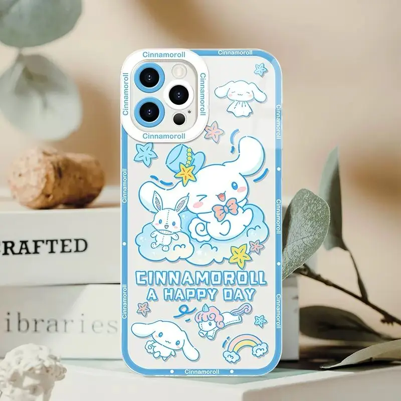 Lovely Sanrio Cinnamoroll Case for Samsung Galaxy A13 A23 A33 A53 5G A73 A12 A22 A32 A52 A52S A04 A05 A15 A50 A70 A31 A51 A71