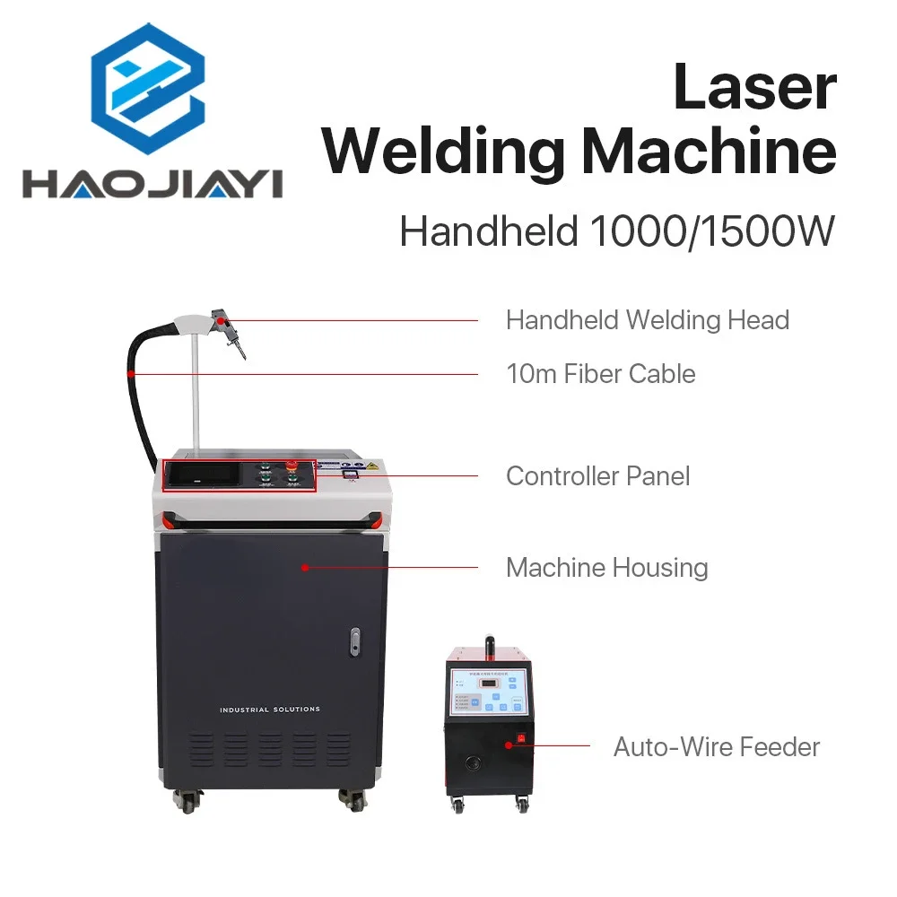 1080nm Laser Welding Machine 1000W 1500W Handheld Raycus Laser 220V 50Hz + Auto-Wire Feeder for Metal Butt Spot Weling