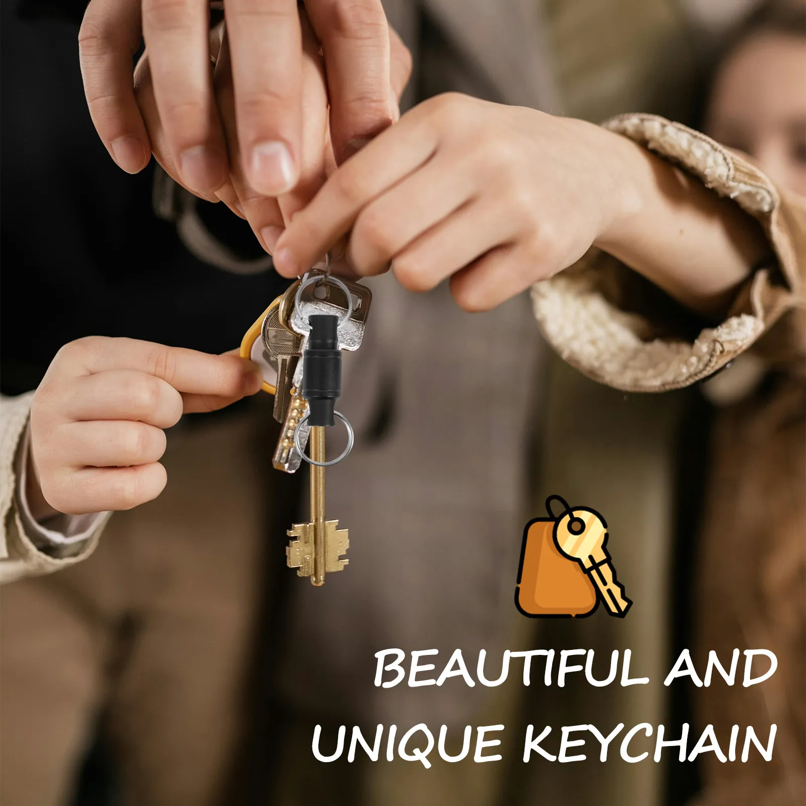 Quick Release Titanium Keychain Detachable Swivel Keyring Double Split Ring Metal Safety Key Holder for Car Purse Bag 360
