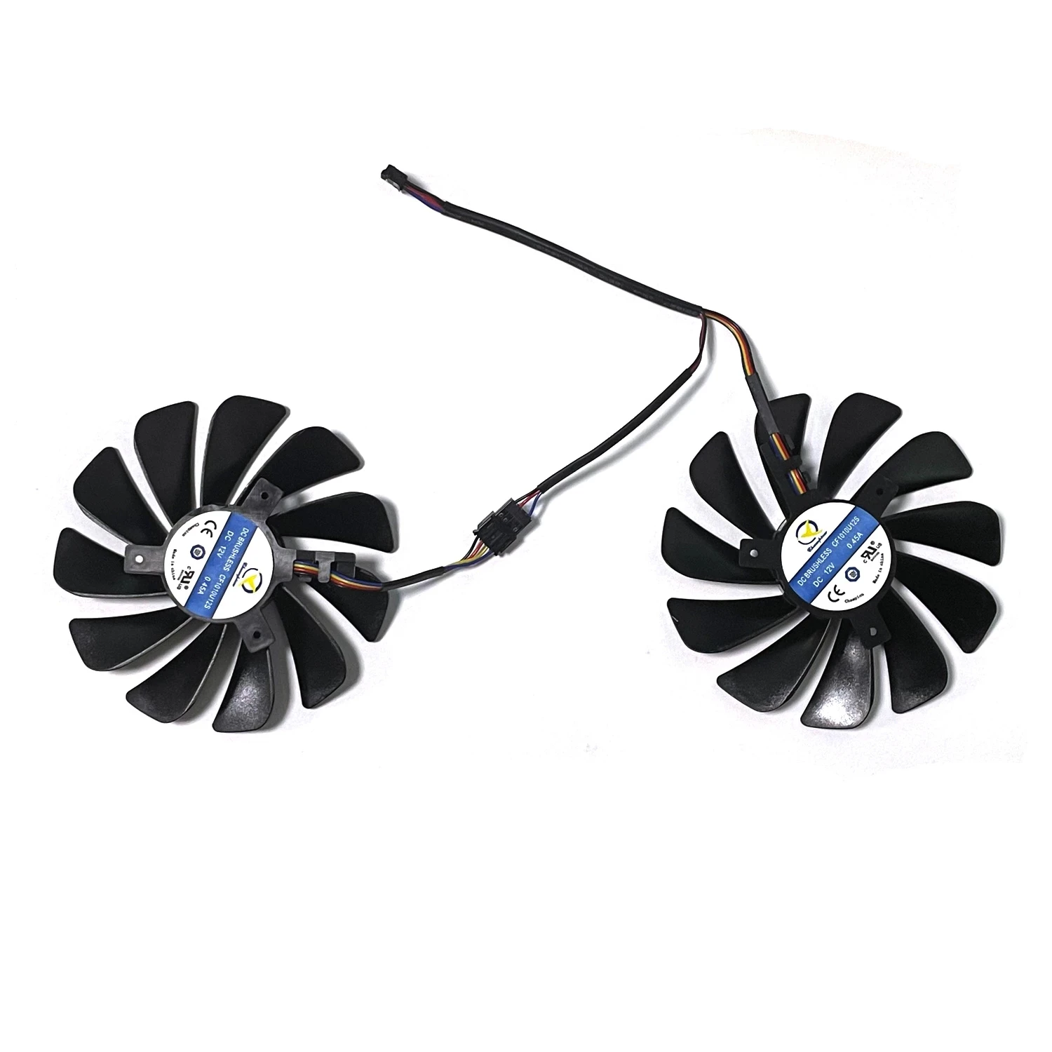 2db Új 95mm CF1010U12S Egyenáram 12v 0.45A RTX 3070 GPU Fagylaltgép számára zotac Játék geforce RTX 3070 ampulla holo Kettős szám Grafika Drukker